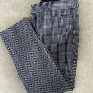 Banana Republic Sloan Women’s Navy and Gray Plaid Pants